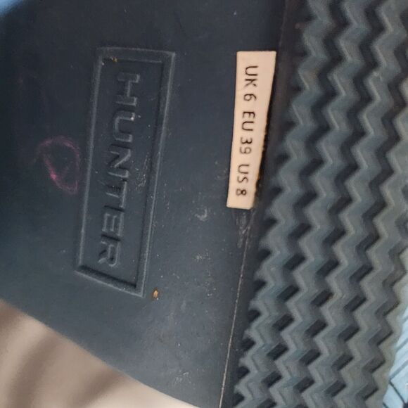 HUNTER TEAL CHUNKY BLOCK HEEL CHELSEA RAIN BOOTS Women's Size 8 - Picture 12 of 12